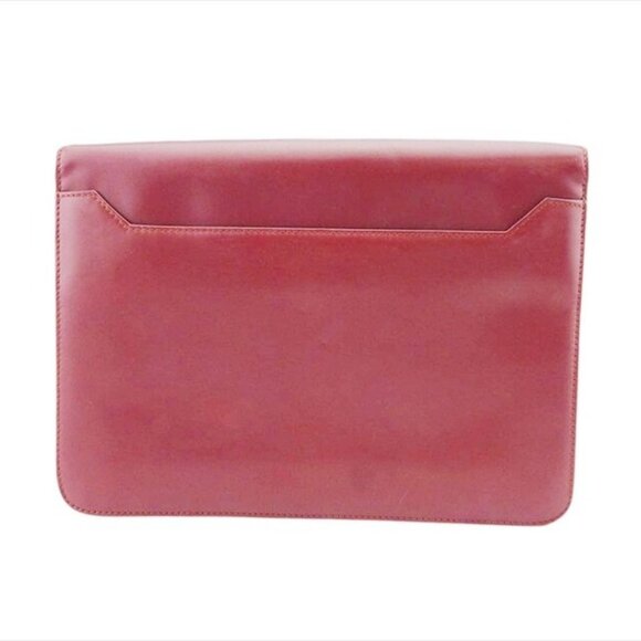 Cartier Clutch Bag Bordeaux x Leather x Gold Hardware Authentic Used - Picture 3 of 12